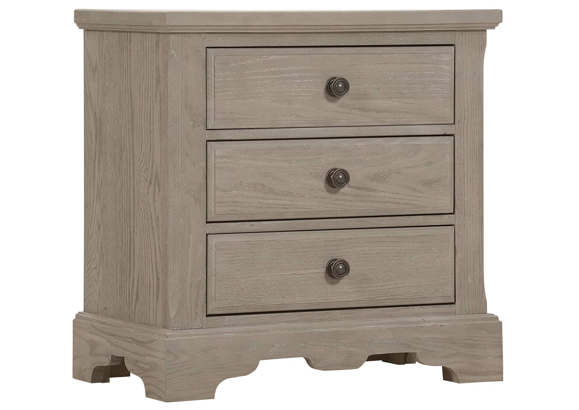 Heritage-Greystone Night Stand - 3 Drawer,Vaughan-Bassett