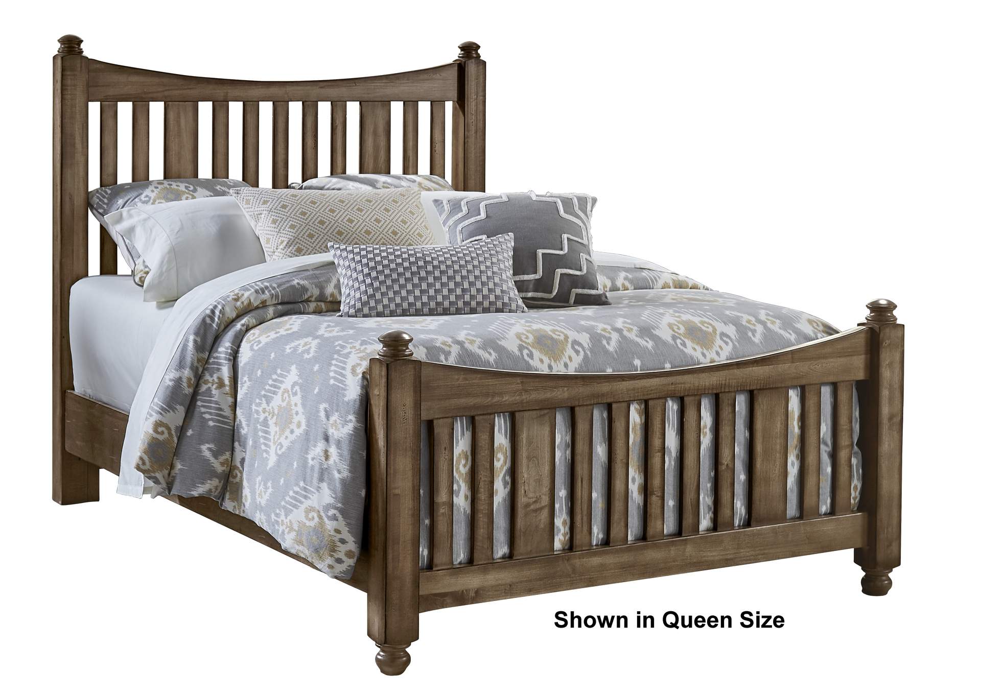 Maple Road Slat Poster Queen Bed