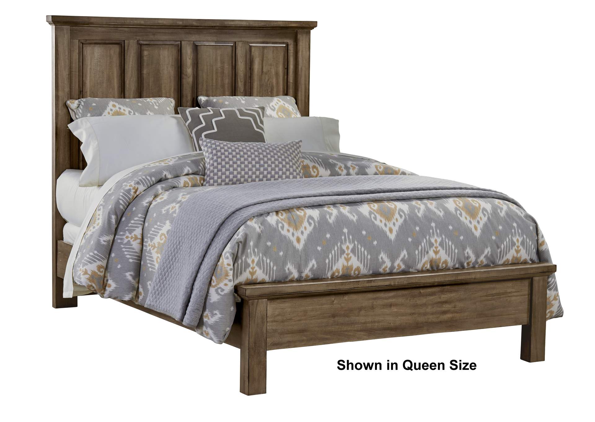 Maple Road Maple Syrup Queen Mansion Bed w/ Low Profile Footboard,Vaughan-Bassett