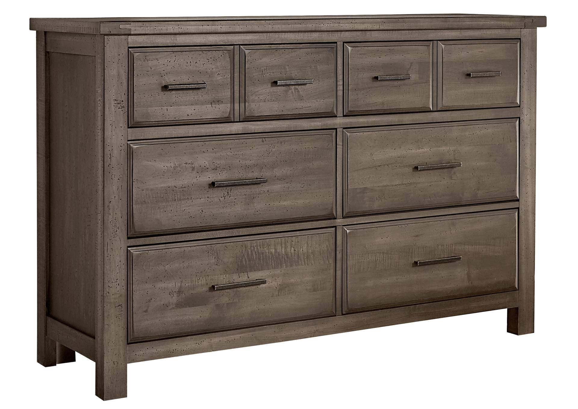 Chestnut Creek Pewter Dresser - 6 Drawer,Vaughan-Bassett