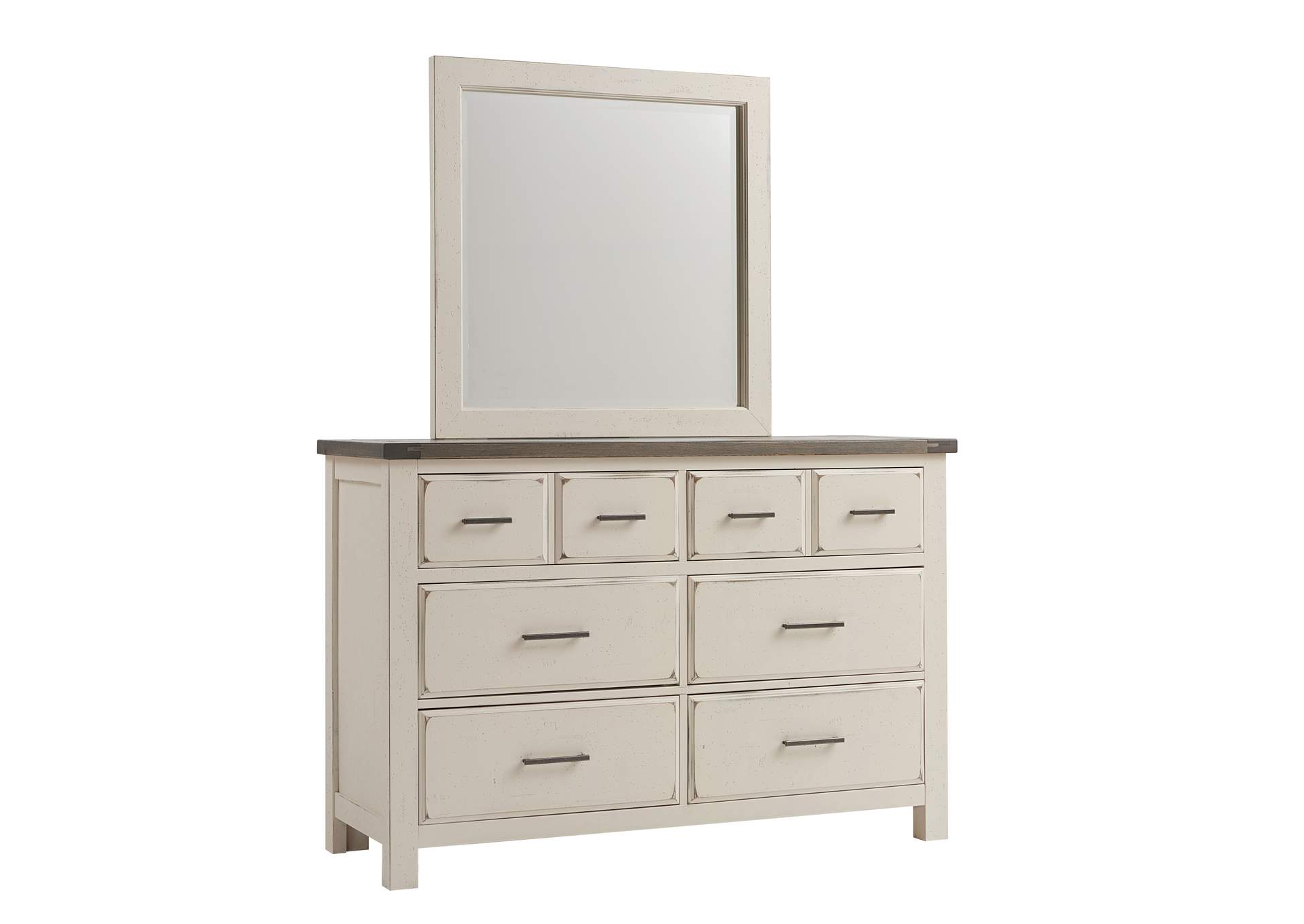 Chestnut Creek Alpaca/Greige Dresser - 6 Drawer,Vaughan-Bassett