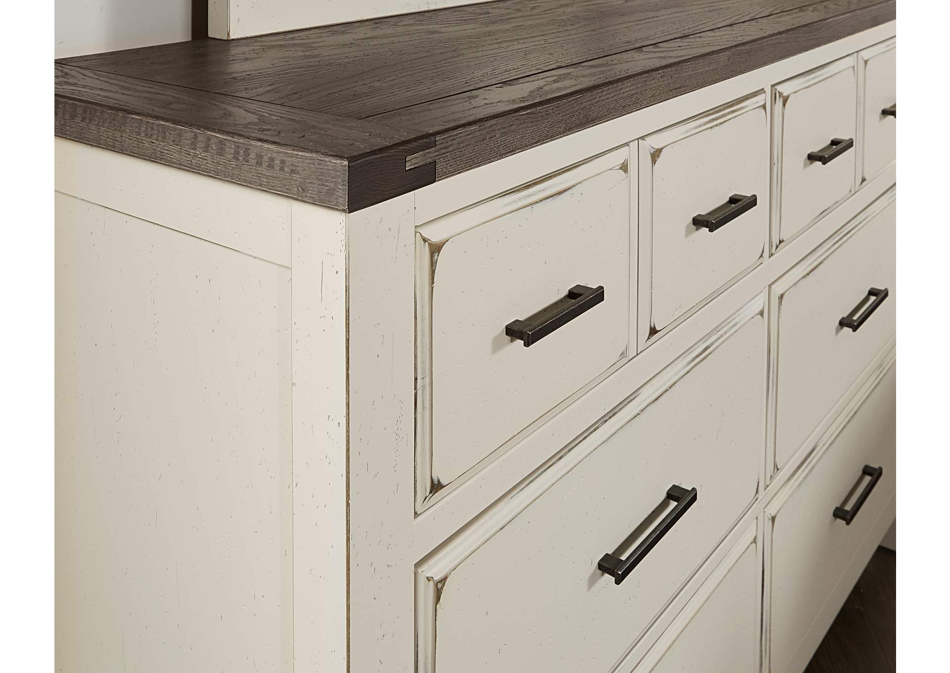 Chestnut Creek Alpaca/Greige Dresser - 6 Drawer,Vaughan-Bassett