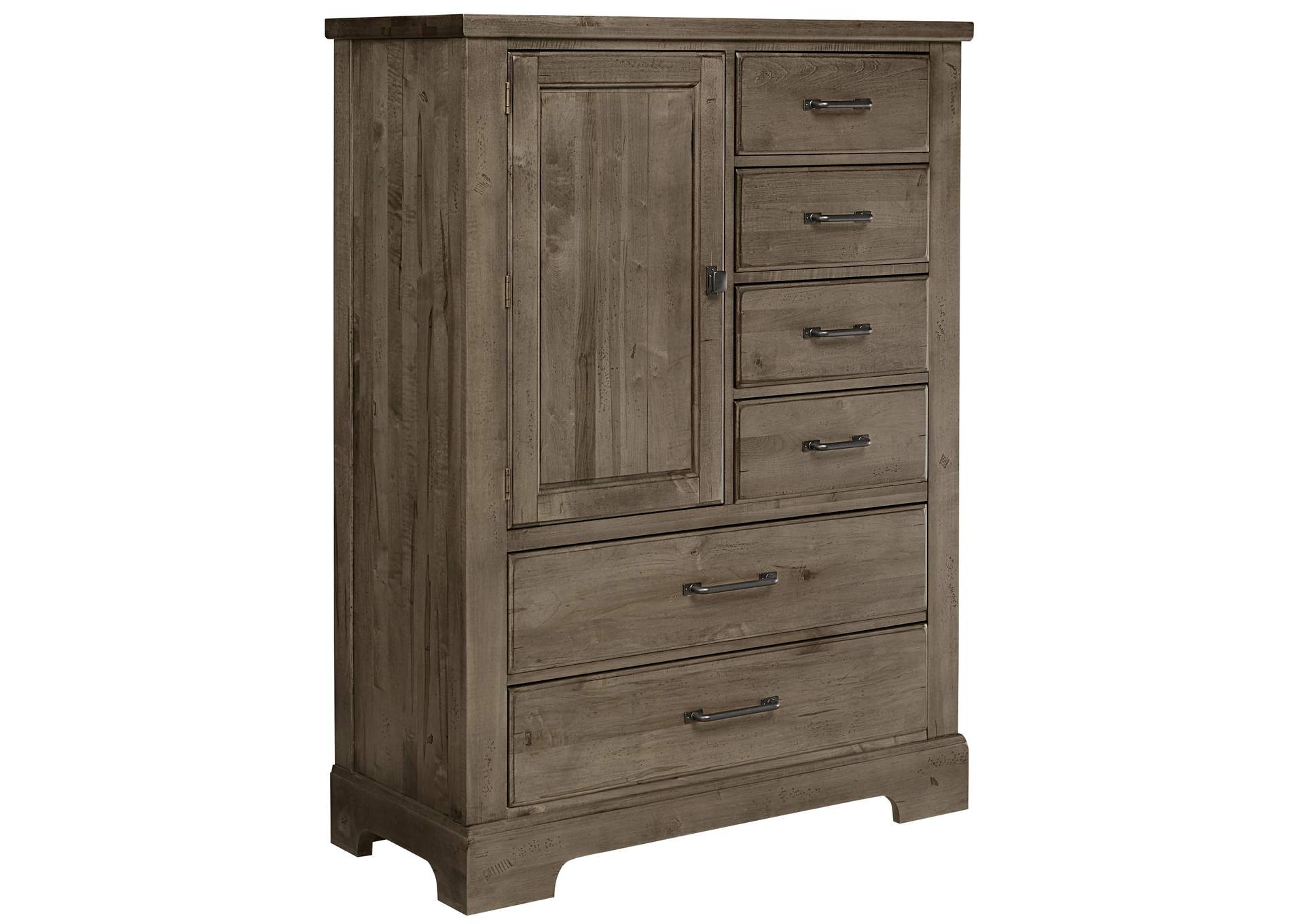 172 - Cool Rustic-Stone Grey Standing Chest,Vaughan-Bassett