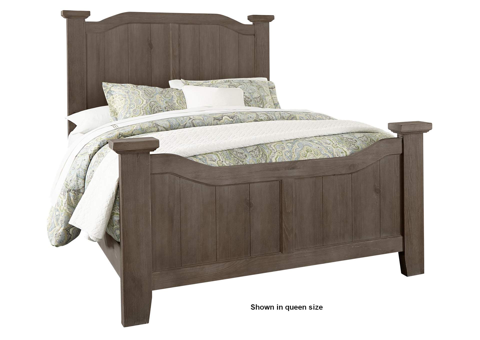 Sawmill Quill Gray Arch Queen Bed,Vaughan-Bassett