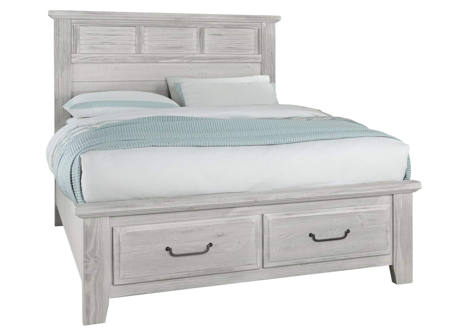 Sawmill Kabul Louver Queen Bed & Storage,Vaughan-Bassett