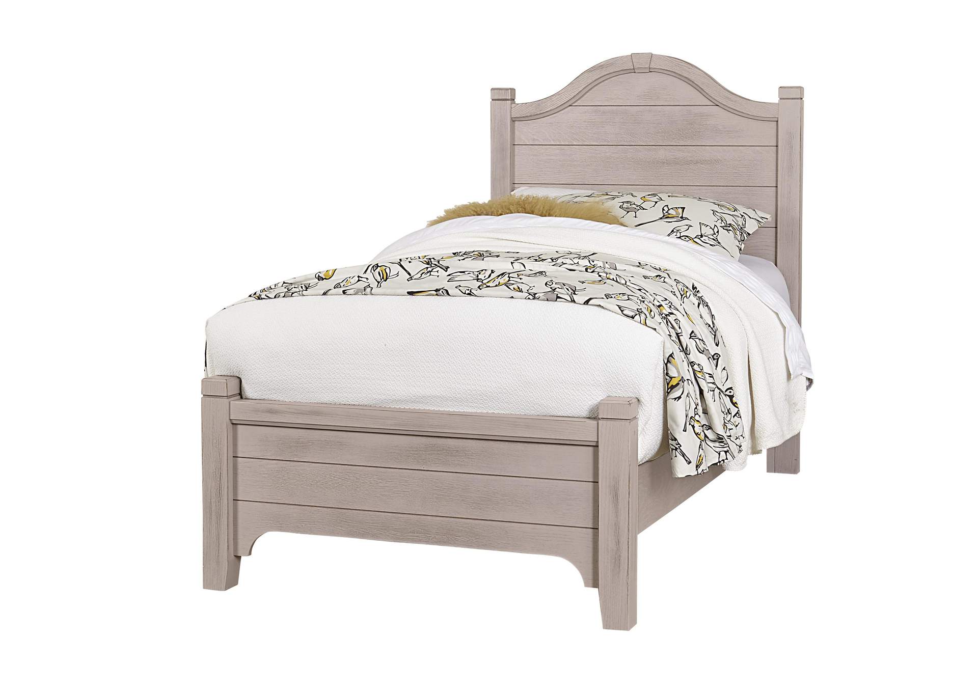 Bungalow Dover Grey/Folkstone Twin Arched Bed,Vaughan-Bassett