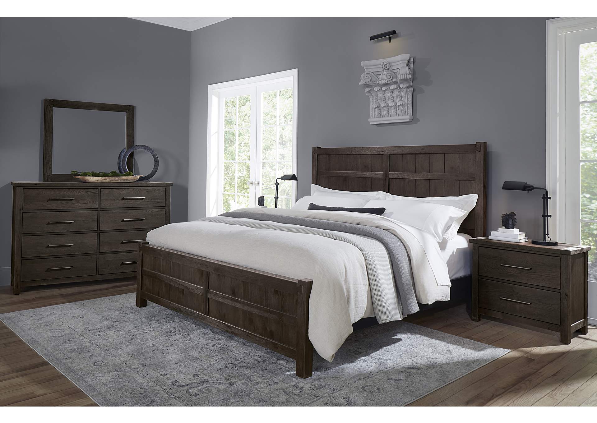 750 - Dovetail-Java Queen Board & Batten Bed,Vaughan-Bassett