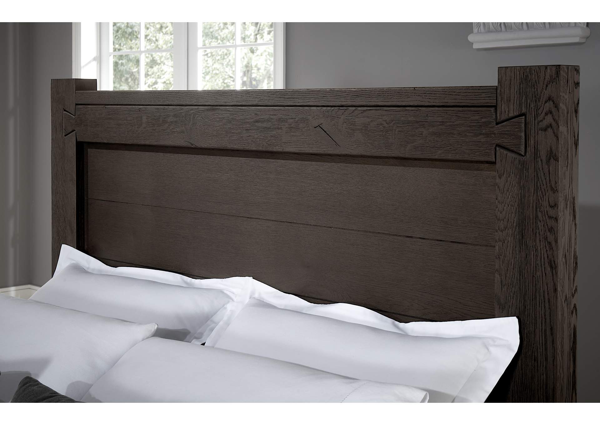 750 - Dovetail-Java Cal King Poster Bed With 6X6 Fb,Vaughan-Bassett