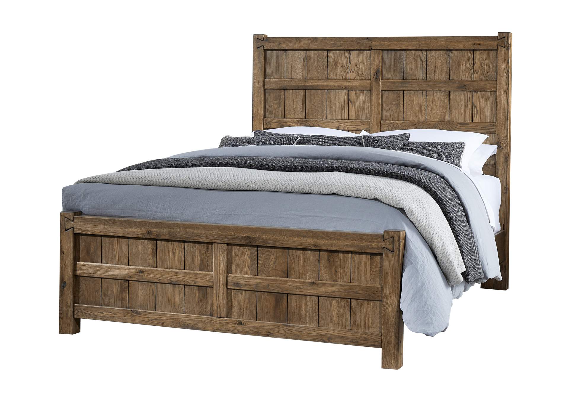 752 - Dovetail-Natural King Poster Bed With 6X6 Fb,Vaughan-Bassett