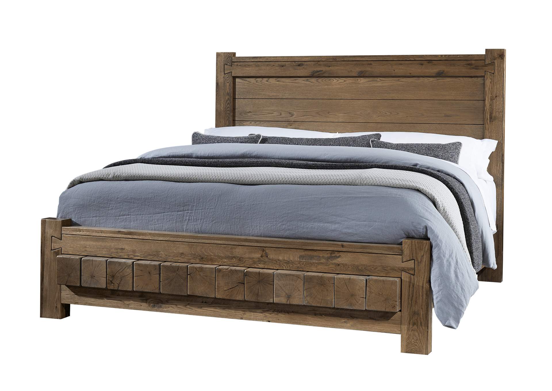 752 - Dovetail-Natural King Poster Bed With 6X6 Fb,Vaughan-Bassett