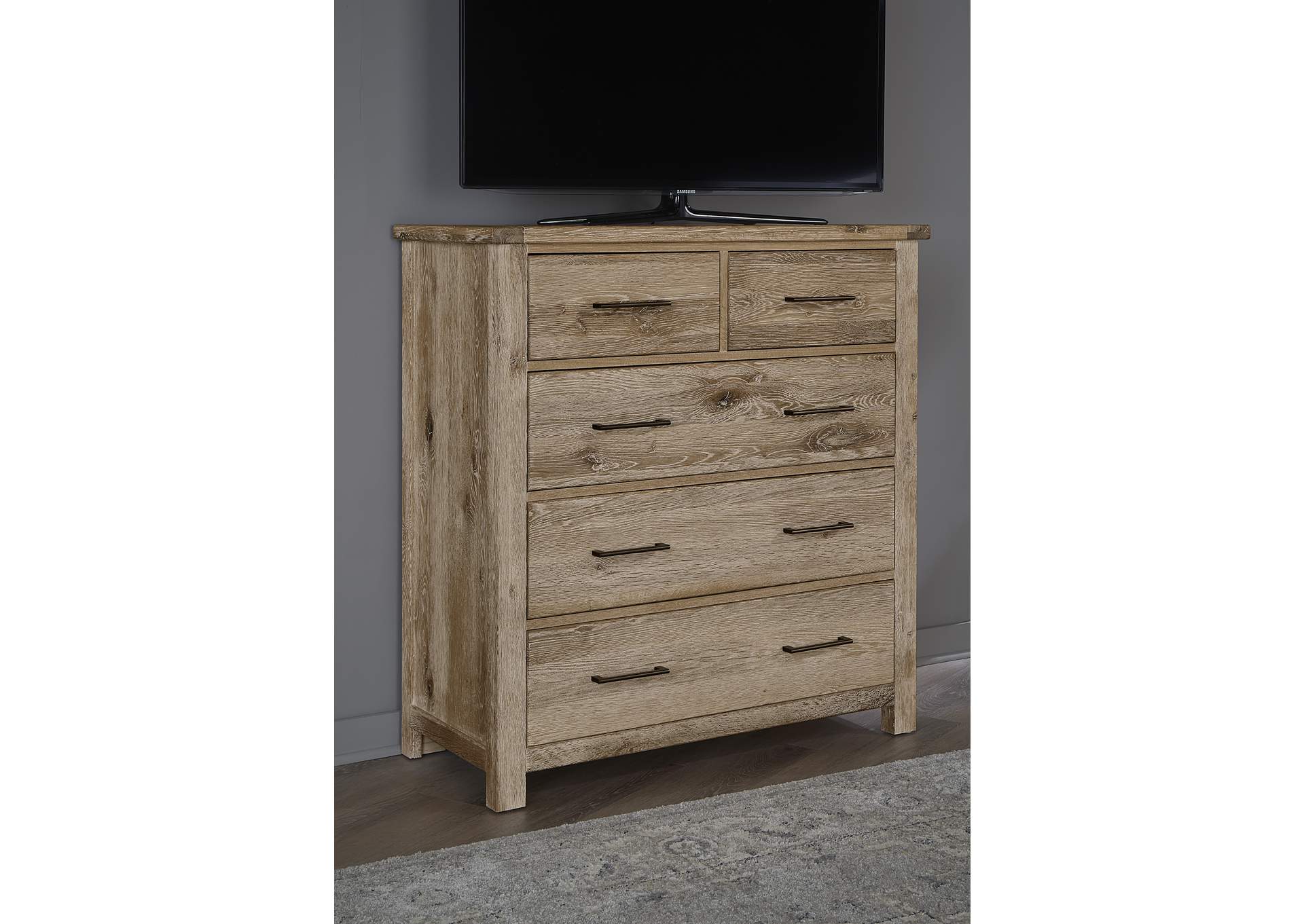 754 - Dovetail-Sun Bleached White Standing Dresser,Vaughan-Bassett