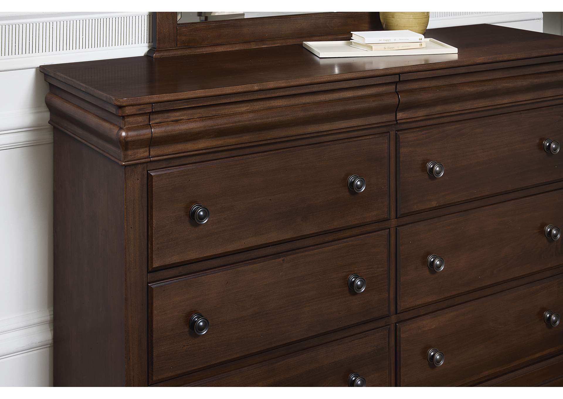 Vista-Warm Cherry Dresser - 8 Drawer,Vaughan-Bassett