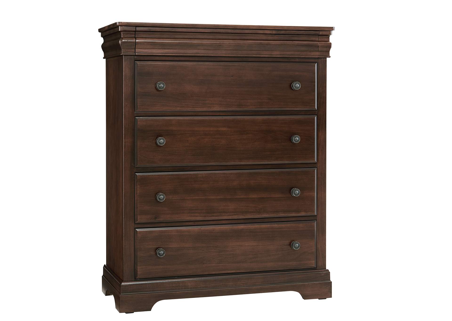 Vista-Warm Cherry Chest - 5 Drawer,Vaughan-Bassett