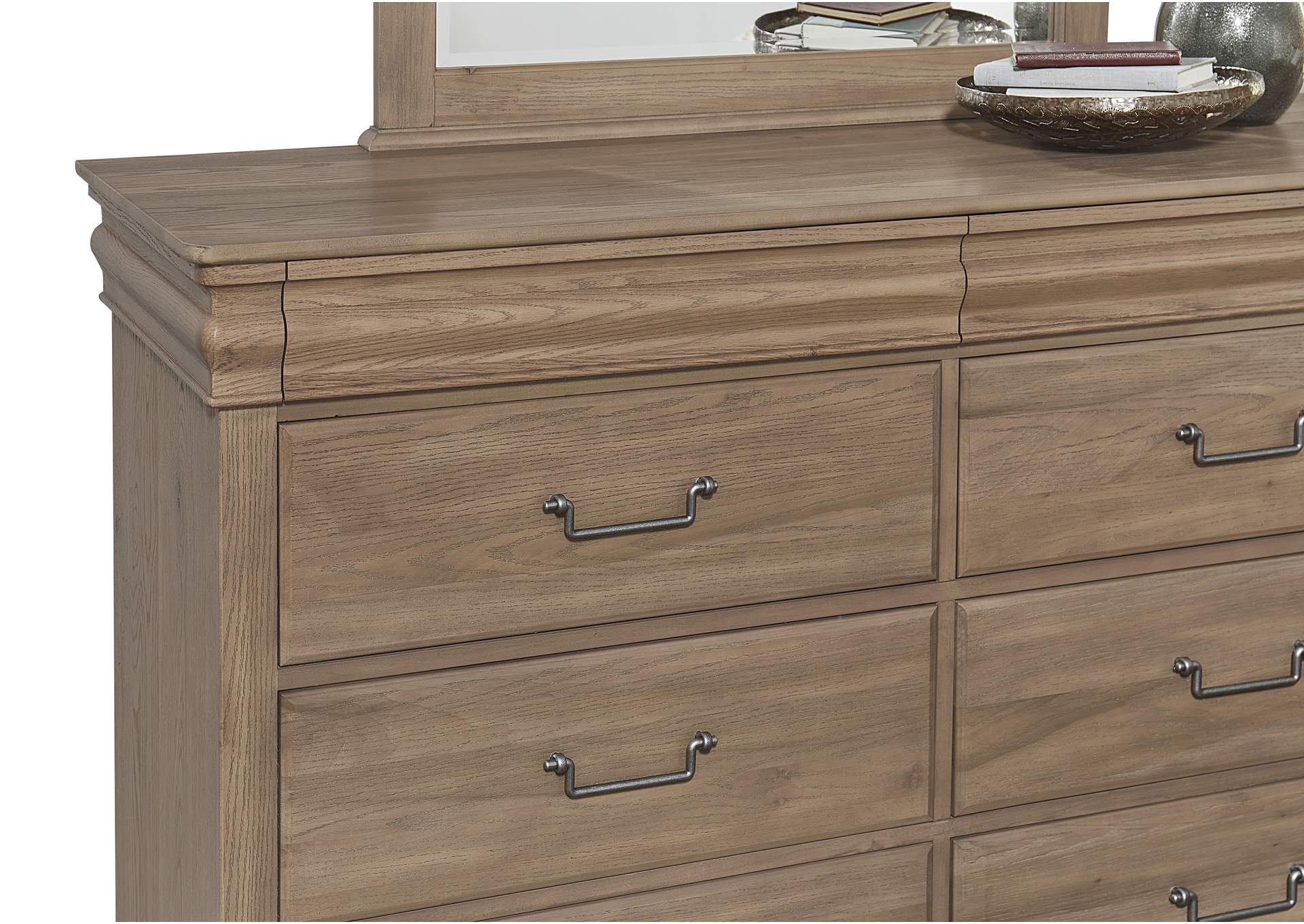 Vista-Natural Oak Dresser - 8 Drawer,Vaughan-Bassett