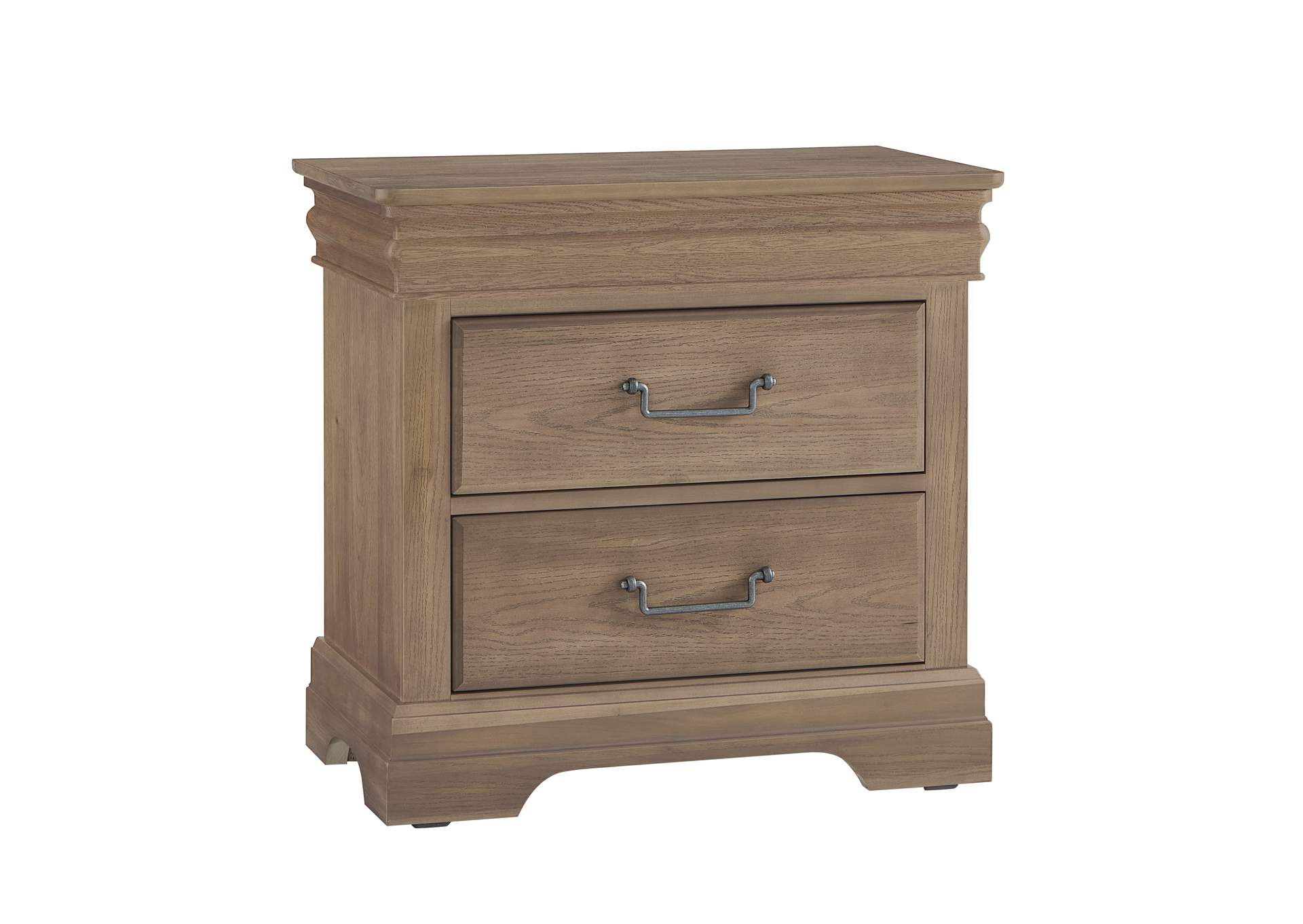 Vista-Natural Oak Nightstand - 2 Drawer,Vaughan-Bassett