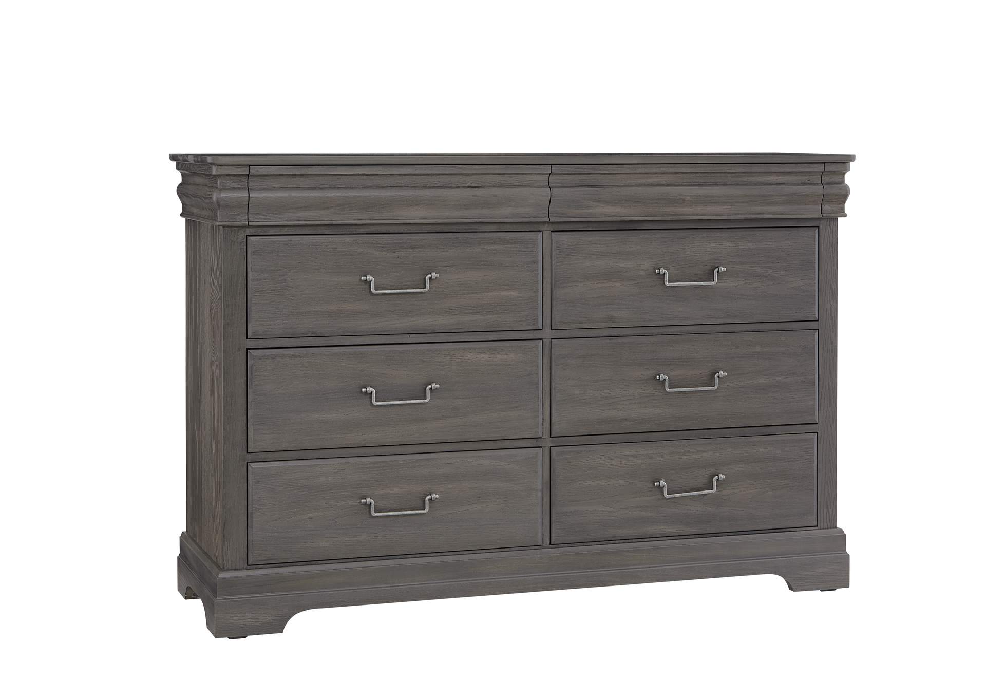 Vista-Grey Oak Dresser - 8 Drawer,Vaughan-Bassett