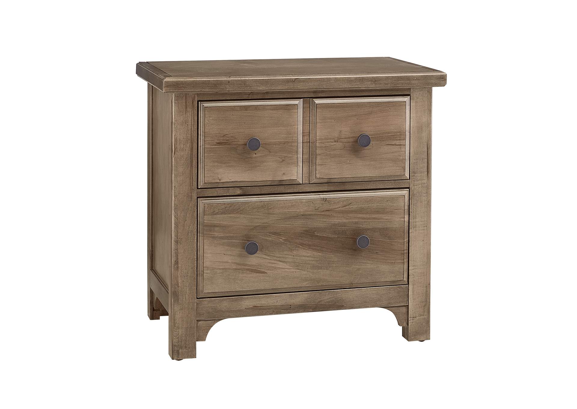 Cool Farmhouse-Natural Night Stand - 2 Drawer,Vaughan-Bassett