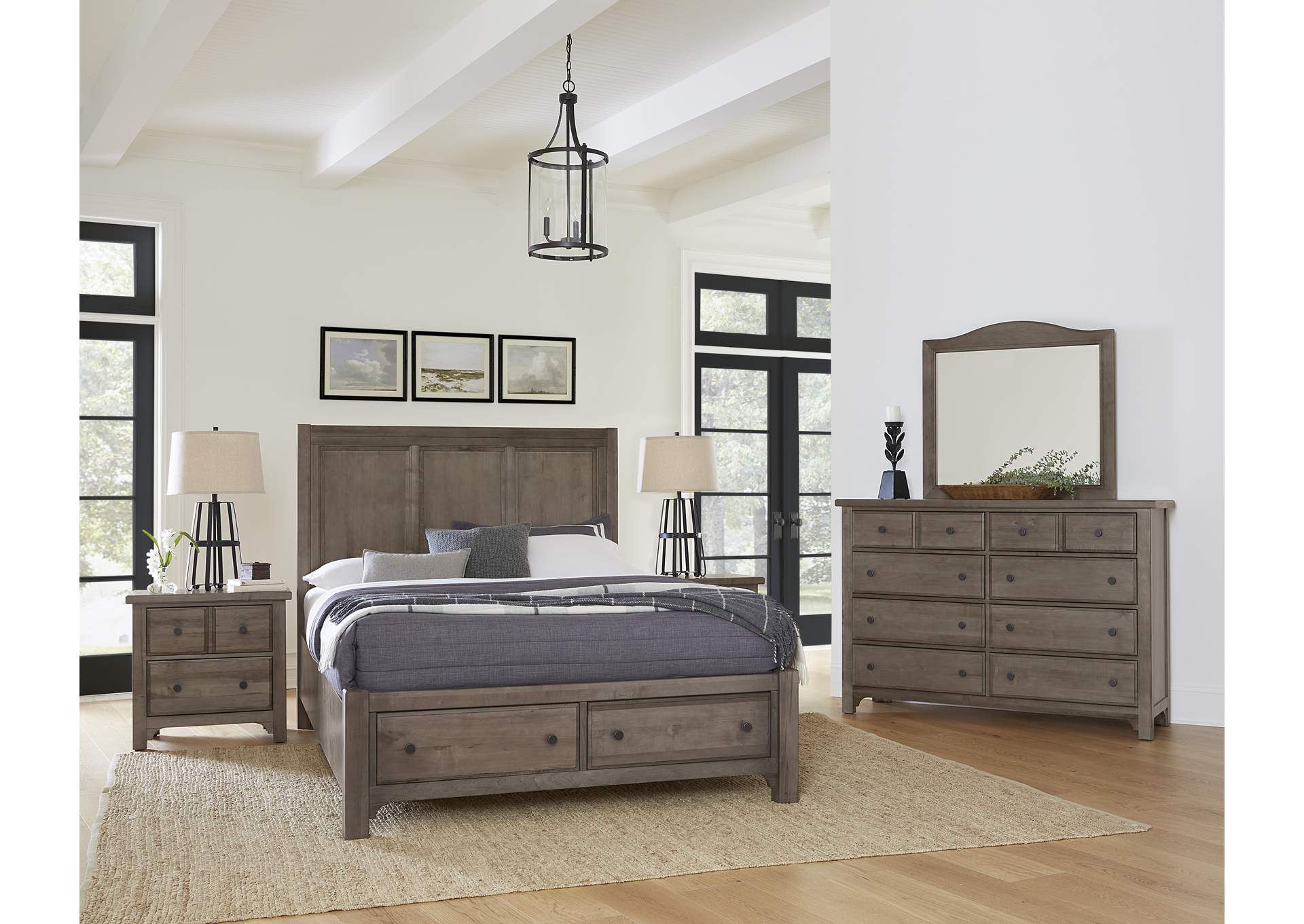 Cool Farmhouse-Grey Dresser - 8 Drawer,Vaughan-Bassett