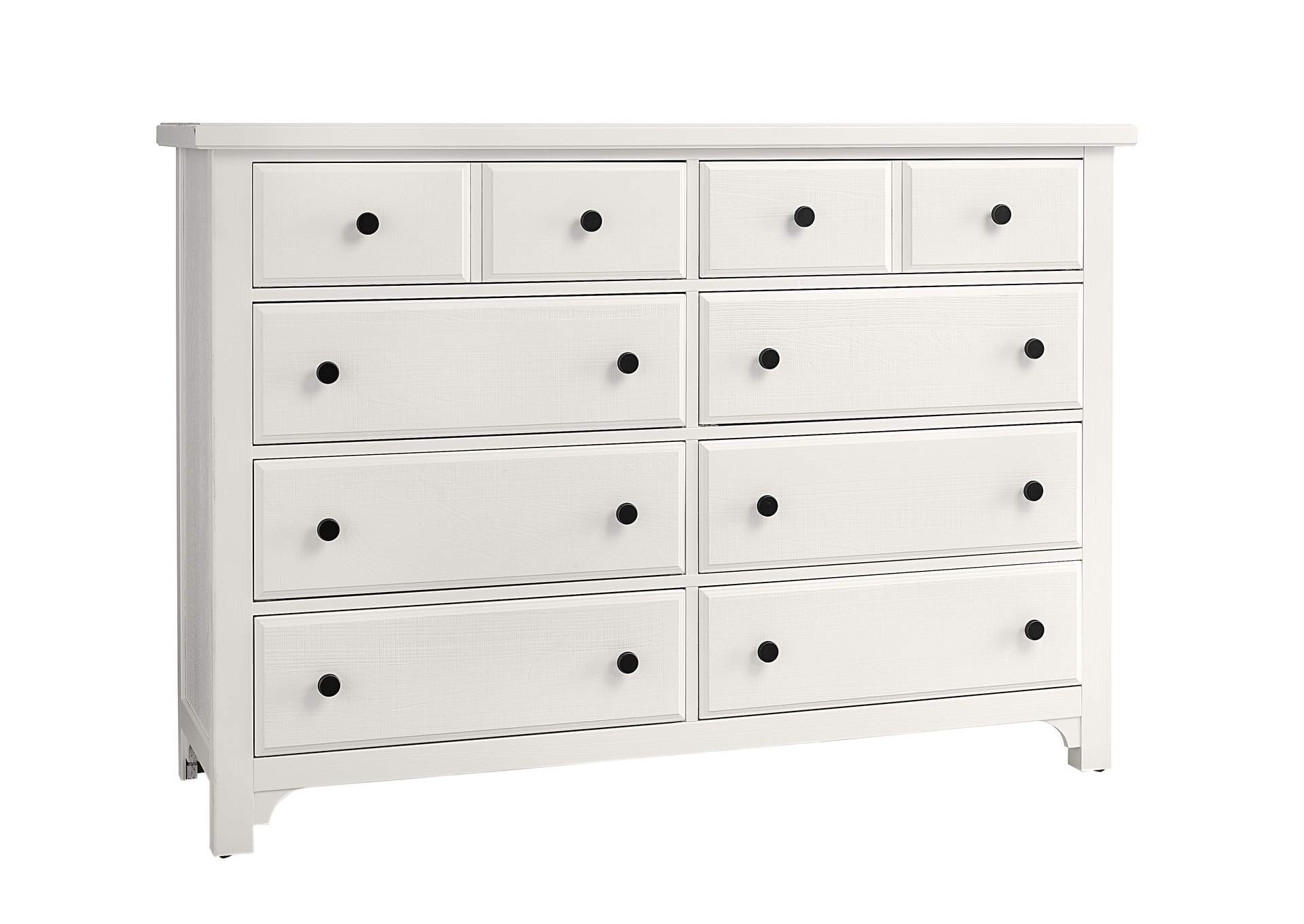 Cool Farmhouse-Soft White Dresser - 8 Drawer,Vaughan-Bassett