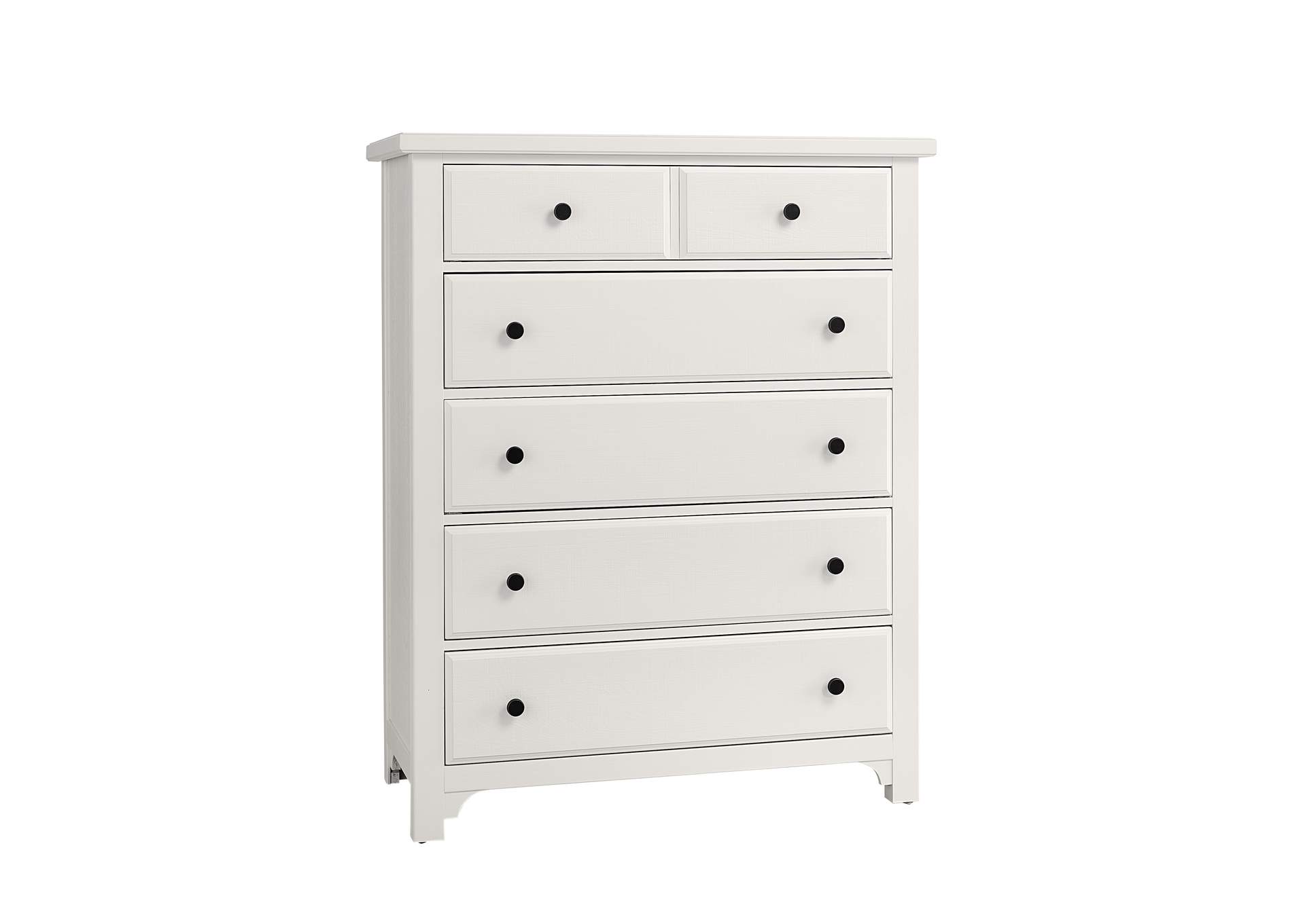 Cool Farmhouse-Soft White Chest - 5 Drawer,Vaughan-Bassett