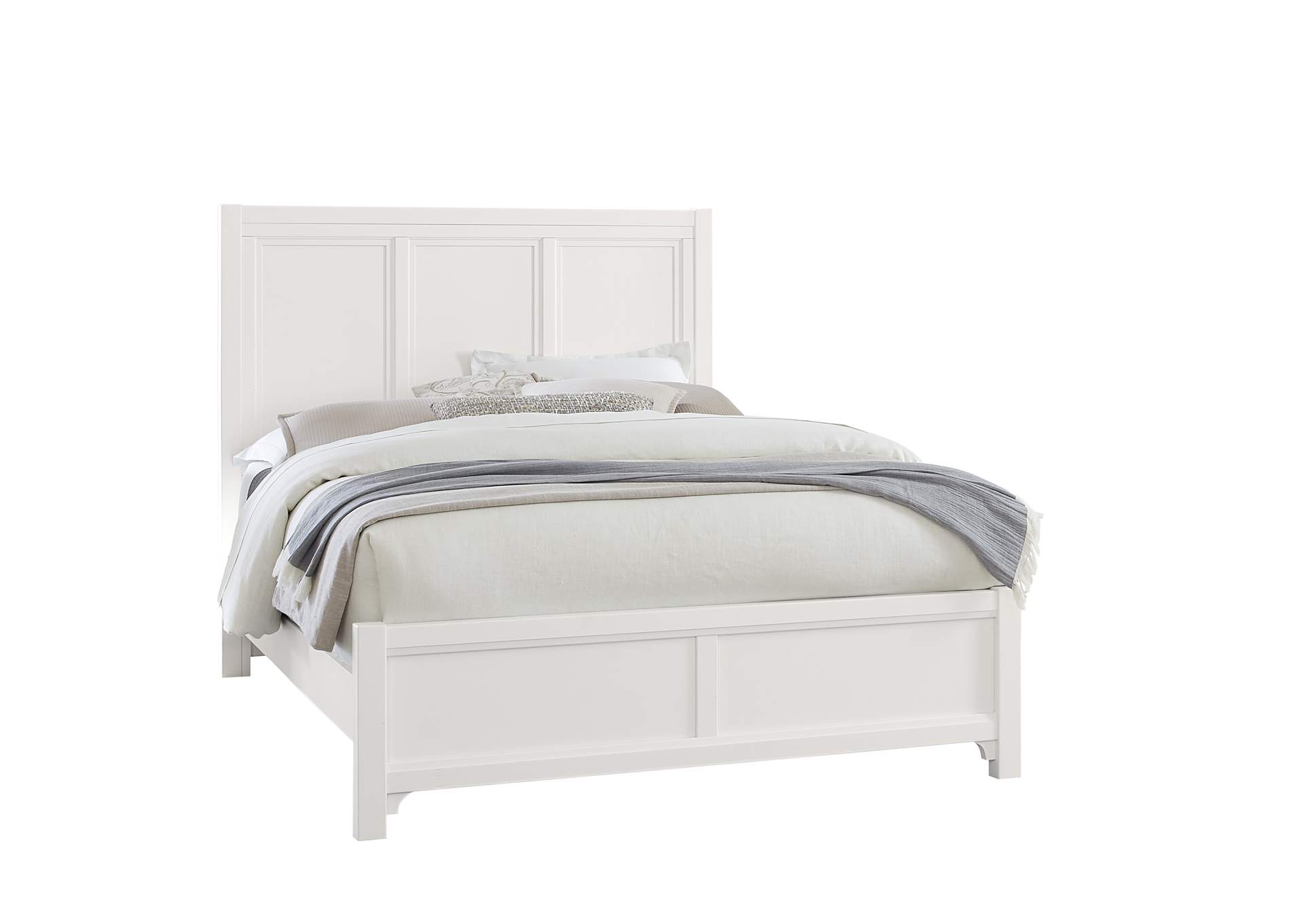 Cool Farmhouse-Soft White Queen Panel Bed,Vaughan-Bassett