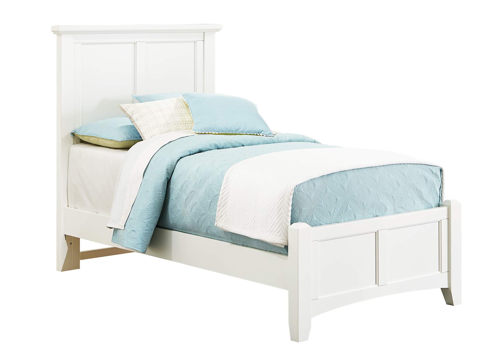 Bonanza-White Twin Mansion Bed,Vaughan-Bassett