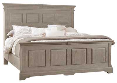 Image for Heritage Greystone Oak  Queen Mansion Bed With Decorative Rails