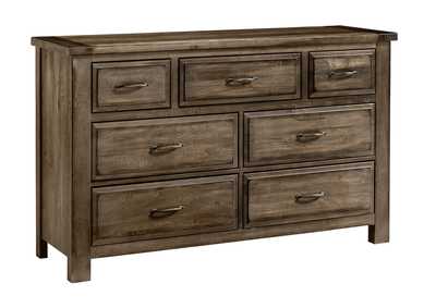 Image for Maple Road Maple Syrup Triple Dresser - 7 Drawer