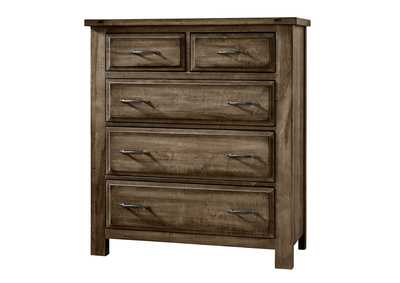 Maple Road Maple Syrup Chest - 5 Drawer,Vaughan-Bassett