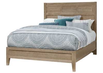 141 - Passageways-Deep Sand King Louvered Bed With Low Profile Footboard