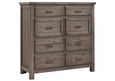 Chestnut Creek Pewter Linen Chest - 8 Drawer,Vaughan-Bassett