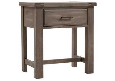 Chestnut Creek Pewter Night Stand - 1 Drawer,Vaughan-Bassett