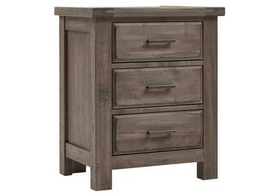 Image for Chestnut Creek Pewter Night Stand - 3 Drawer