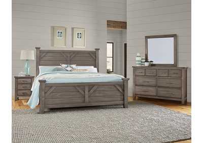Image for Chestnut Creek Plank Post King Bed w/Footboard