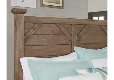 Image for Chestnut Creek Tobacco Brown Plank Post Queen Bed w/Footboard