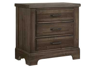 Image for Cool Rustic Mink Night Stand - 3 Drawer