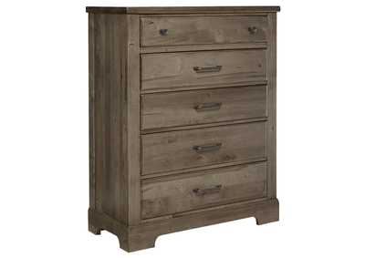 Image for 172 - Cool Rustic-Stone Grey Chest - 5 Drwr