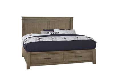 Image for Cool Rustic Mansion King Bed w/2 Drawer Storage