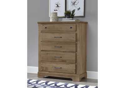 Image for Cool Rustic Natural Chest - 5 Drawer