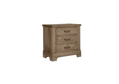 Image for Cool Rustic Natural Night Stand - 3 Drawer