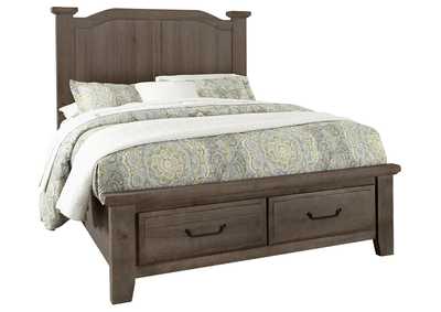 Image for Sawmill Quill Gray Arch Queen Bed & Storage