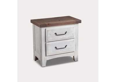 Sawmill-Alabaster Two Tone Night Stand - 2 Drawer,Vaughan-Bassett