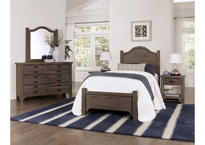 Image for Bungalow Cararra Arch Twin Bed w/Dresser and Mirror
