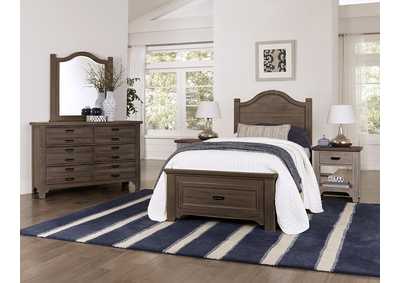 Image for Bungalow Cararra Arch Twin Bed & Storage w/Dresser and Mirror