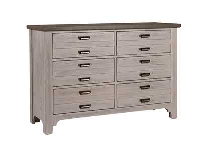 Image for Bungalow Dover Grey with Folkstone Top Double Dresser - 6 Drawer
