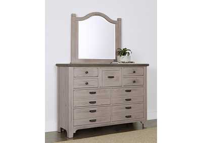 Bungalow Dover Grey with Folkstone Top Master Dresser - 9 Drawer,Vaughan-Bassett