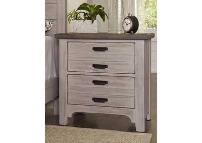 Bungalow Dover Grey with Folkstone Top Night Stand - 2 Drawer,Vaughan-Bassett