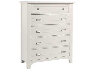 Image for Bungalow Lattice White Chest - 5 Drawer