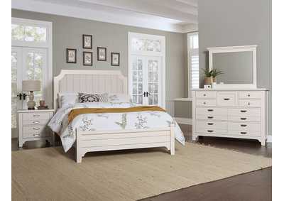 Image for Bungalow Silk Upholstered Queen Bed w/Dresser and Mirror