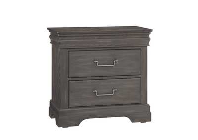 Image for Vista-Grey Oak Nightstand - 2 Drawer